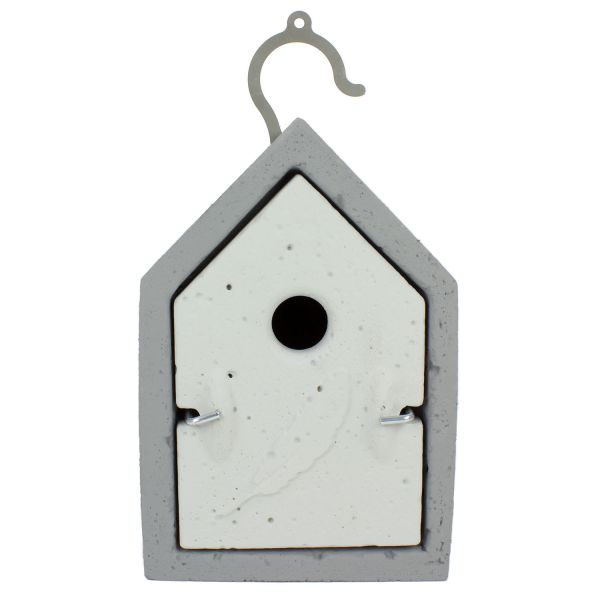 Holzbeton-Nistkasten im Bauhausstil - Blaumeise (28mm)