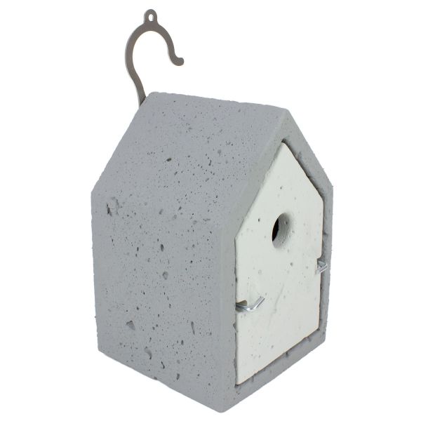 Holzbeton-Nistkasten im Bauhausstil - Blaumeise (28mm)