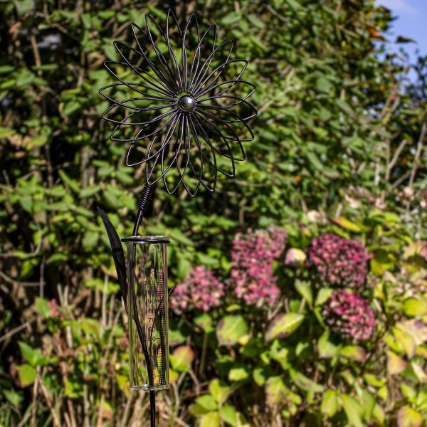 Regenmesser Blume schwarz