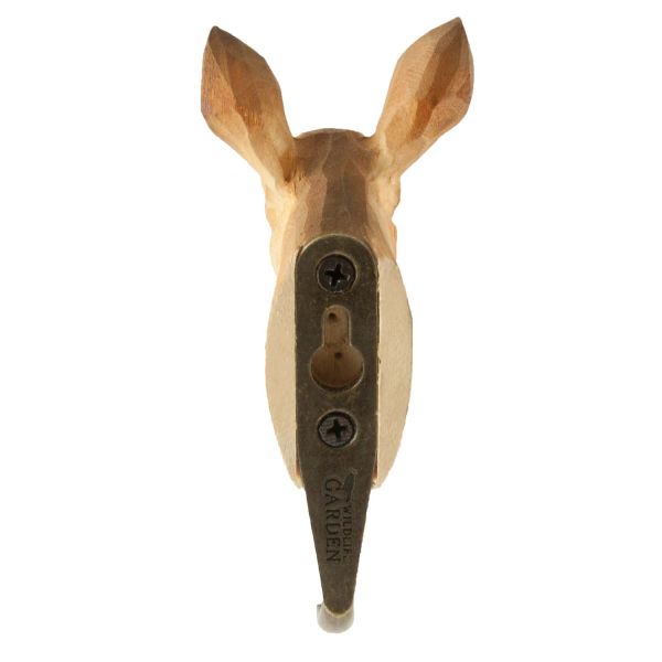 Wildlife Garden Haken Reh handgeschnitzt