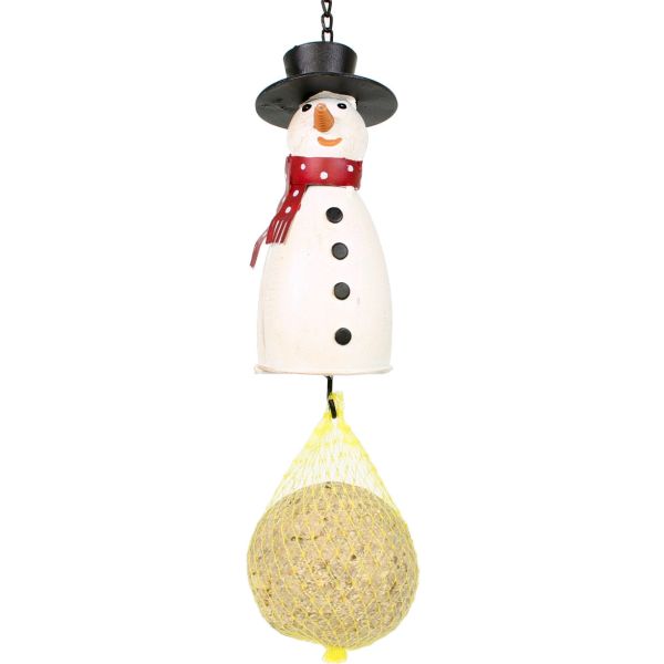 SET Schneemann Futterstation + 1 Riesen-Meisenknödel