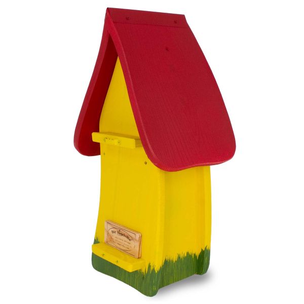 Vogelvilla Nistkasten gelb mit Tulpe