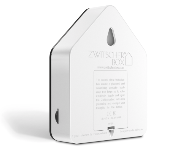 ZWITSCHERBOX® Marmor lila, wohltuende, beruhigende Vogelgeräusche, Stressabbau