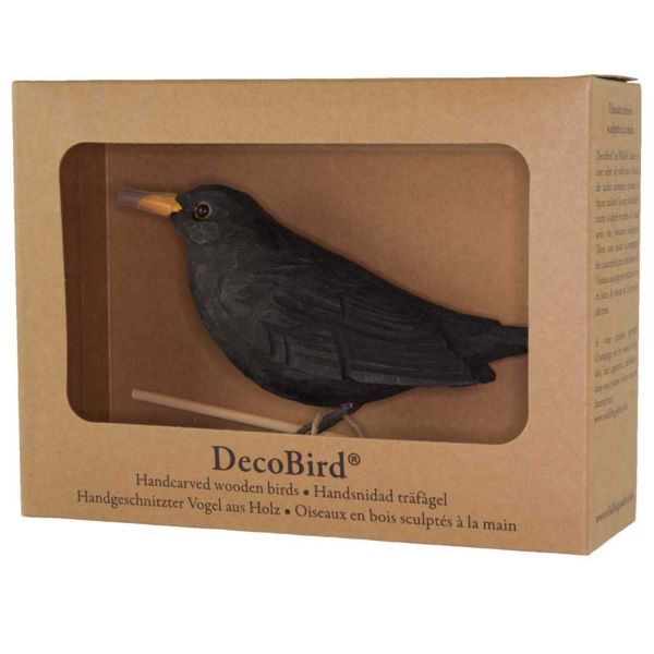 Amsel handgeschnitzt