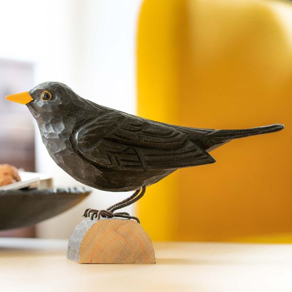 Amsel handgeschnitzt