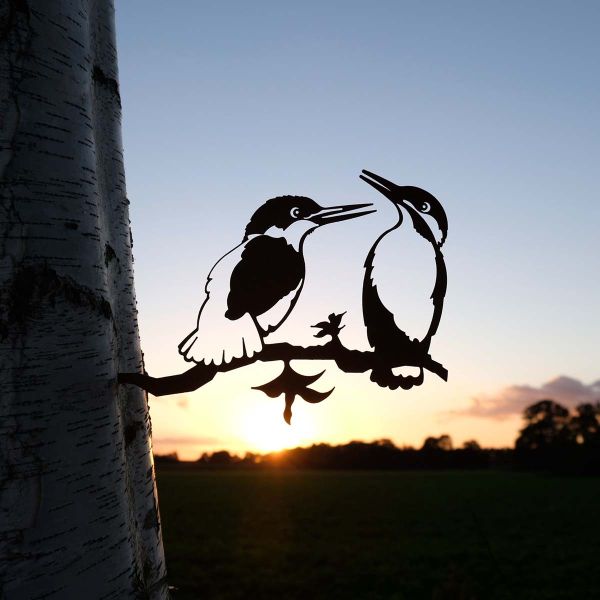 Baumstecker Eisvogel-Paar