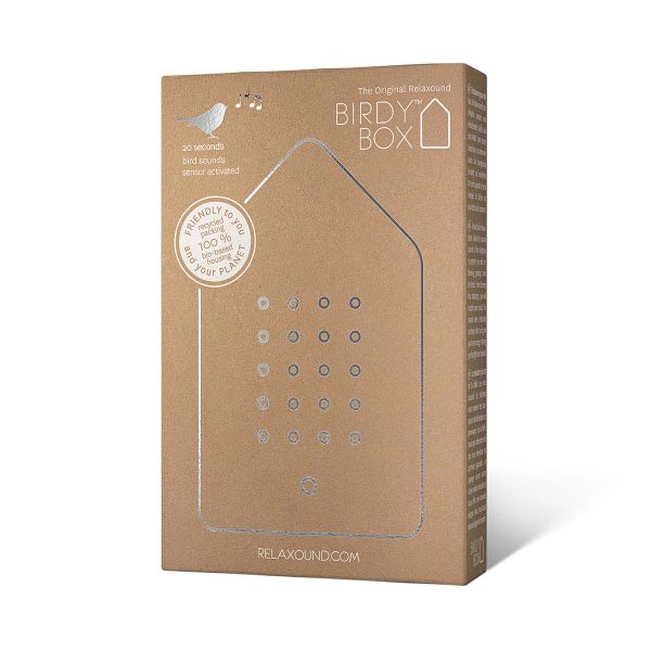 Birdybox Stainless Steel - Vogelgezwitscher - inkl. Saugnapf