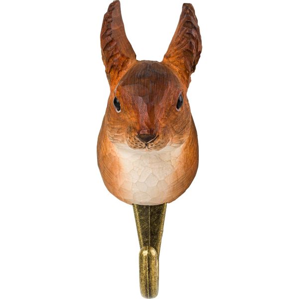 Wildlife Garden Haken Eichhörnchen handgeschnitzt