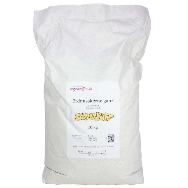 Erdnusskerne ganz 10 kg, weiß blanchiert