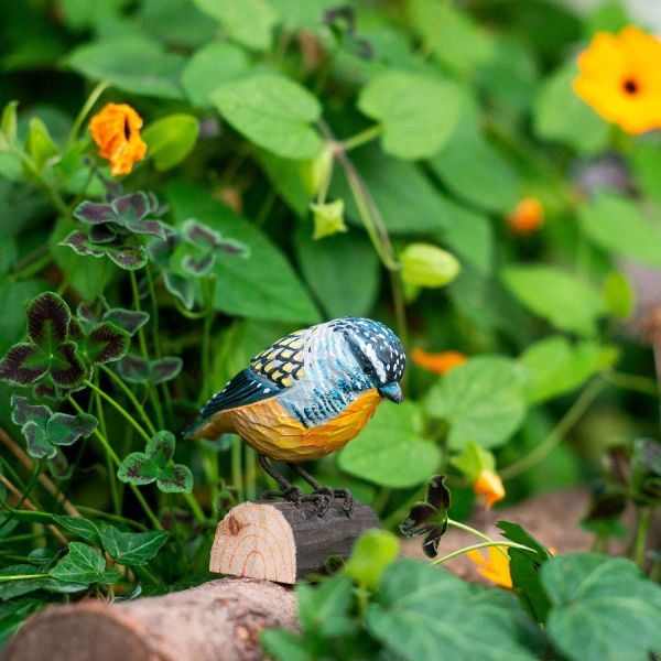 Fleckenpanthervogel handgeschnitzt