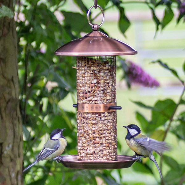 Vogelfutterspender Kupferoptik