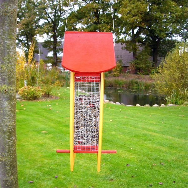 Futterspender gelb - Futtersilo für loses Vogelfutter