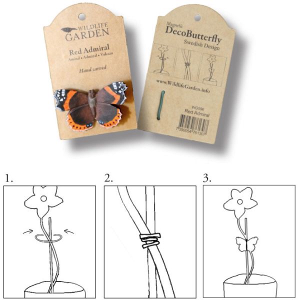 C-Falter handgeschnitzter Schmetterling mit Magnet