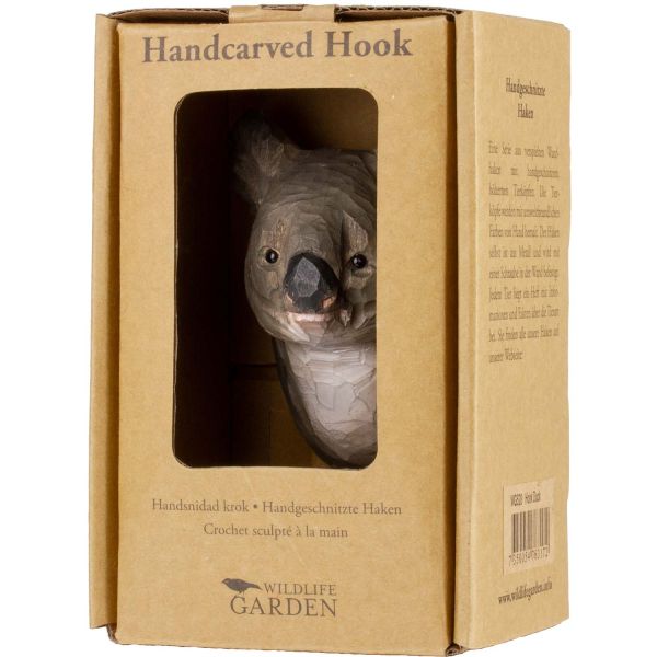 Wildlife Garden Haken Koala handgeschnitzt