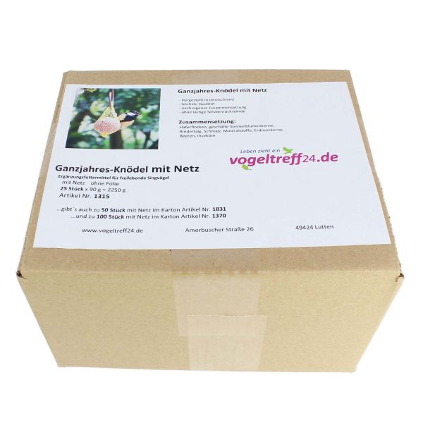 25 Meisenknödel mit Beeren und Insekten MIT NETZ