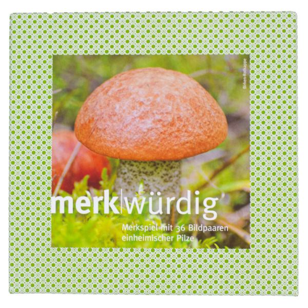 Merk-Spiel einheimische Pilze mit 36 Bildpaaren