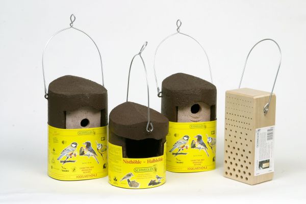 Schwegler Set I Balkon und Terrasse 3 Vogelhäuser und 1 Insektenhotel