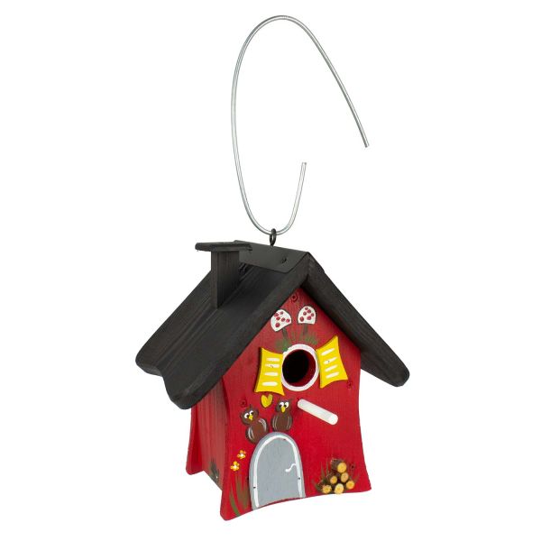 Vogelvilla Nistkasten  Waldhütte "Rendezvous" rot