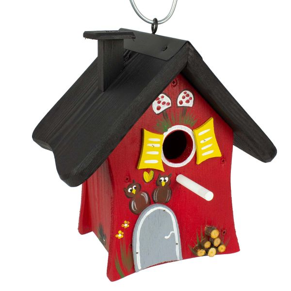 Vogelvilla Nistkasten  Waldhütte "Rendezvous" rot