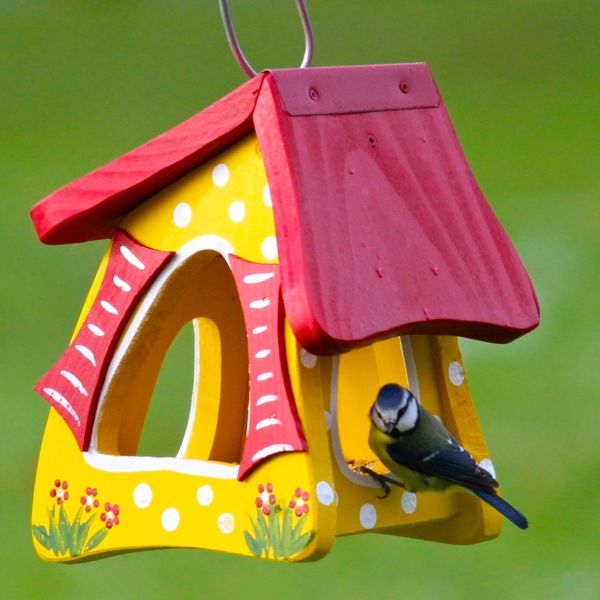 Vogelvilla Futterhaus Tupfen gelb
