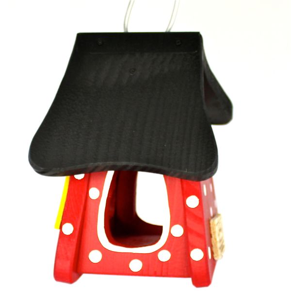 Vogelvilla Futterhaus Tupfen rot
