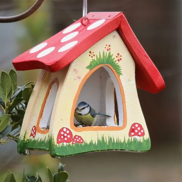 Vogelvilla Futterhaus Waldmotiv
