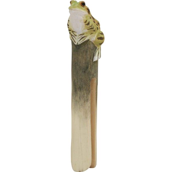 Frosch Wäscheklammer handgeschnitzt