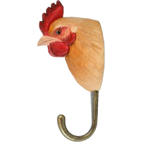 Wildlife Garden Haken Henne handgeschnitzt