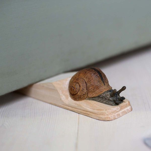 Türstopper Schnecke handgeschnitzt