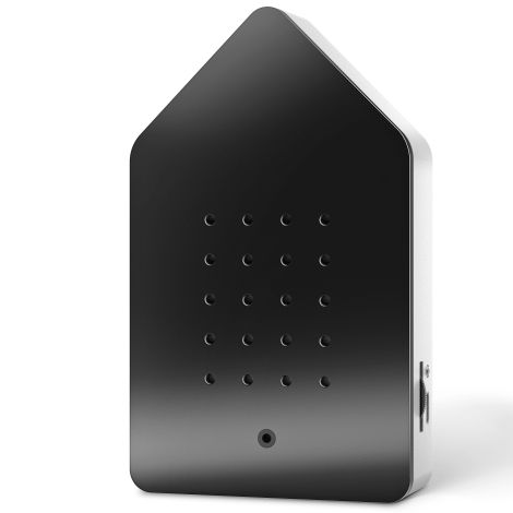 BIRDYBOX® matt schwarz - Vogelgezwitscher - inkl. Saugnapf