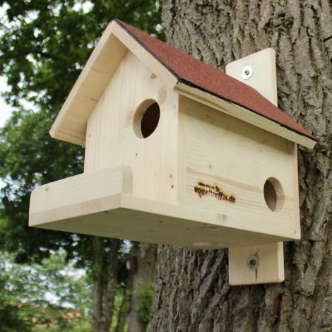 Eichhörnchen-Haus aus Massivholz mit Teerpappe