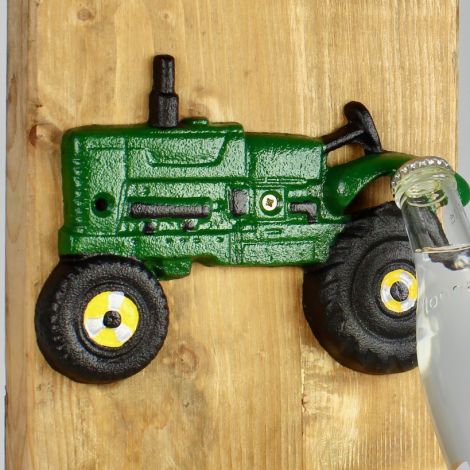 Flaschenöffner Traktor grün