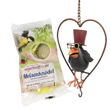 SET Rabe Jakob im Herz + 6 Meisenknödel