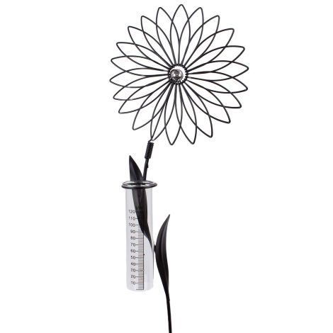 Regenmesser Blume schwarz
