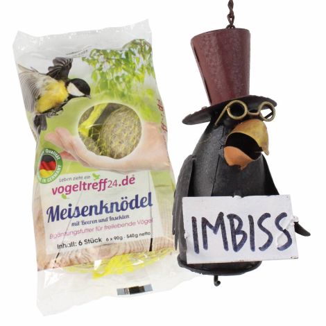 SET Kleiner Rabe Jacob Imbiss + 6 Meisenknödel