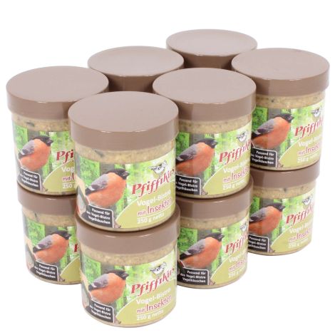 SPARPAKET Pfiffikus Vogel-Bistro Insekten 12 Becher à 250g