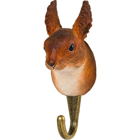Wildlife Garden Haken Eichhörnchen handgeschnitzt