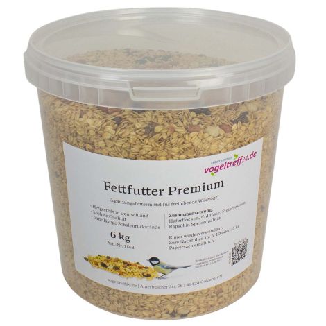 Premium Fettfutter 6 kg Eimer