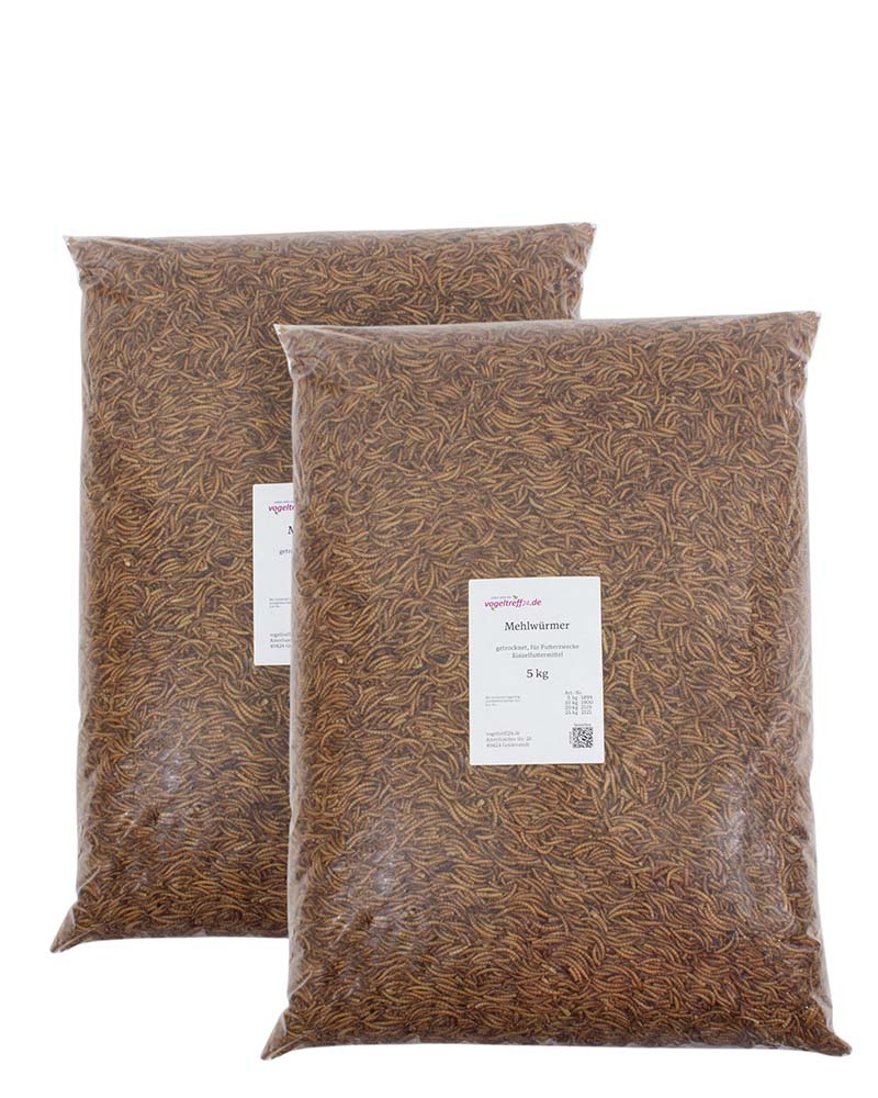 Mehlwürmer getrocknet - Packungsgröße 10 kg