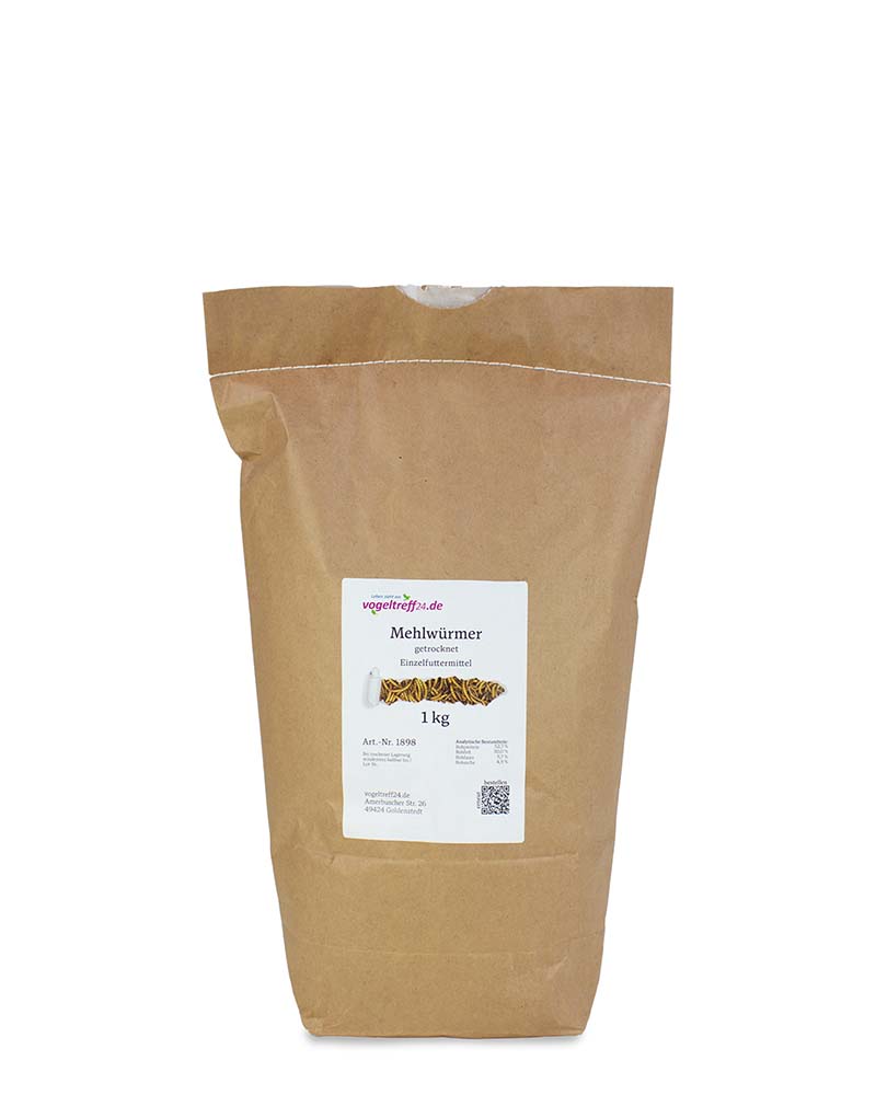 Mehlwürmer getrocknet - Packungsgröße 1 kg