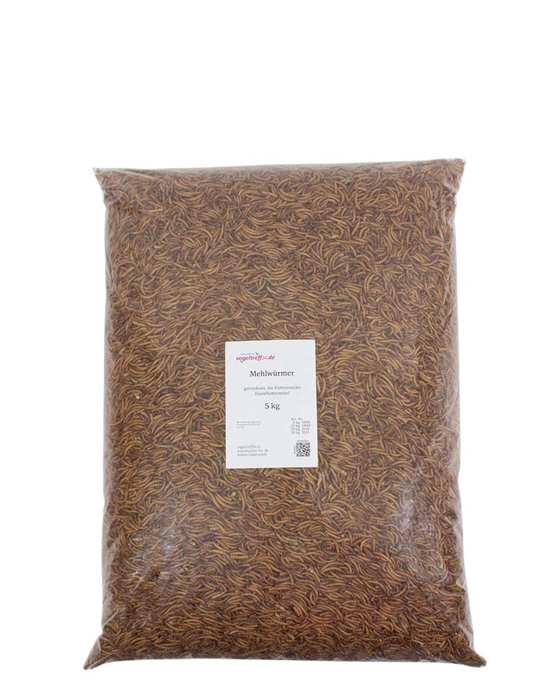Mehlwürmer getrocknet - Packungsgröße 5 kg