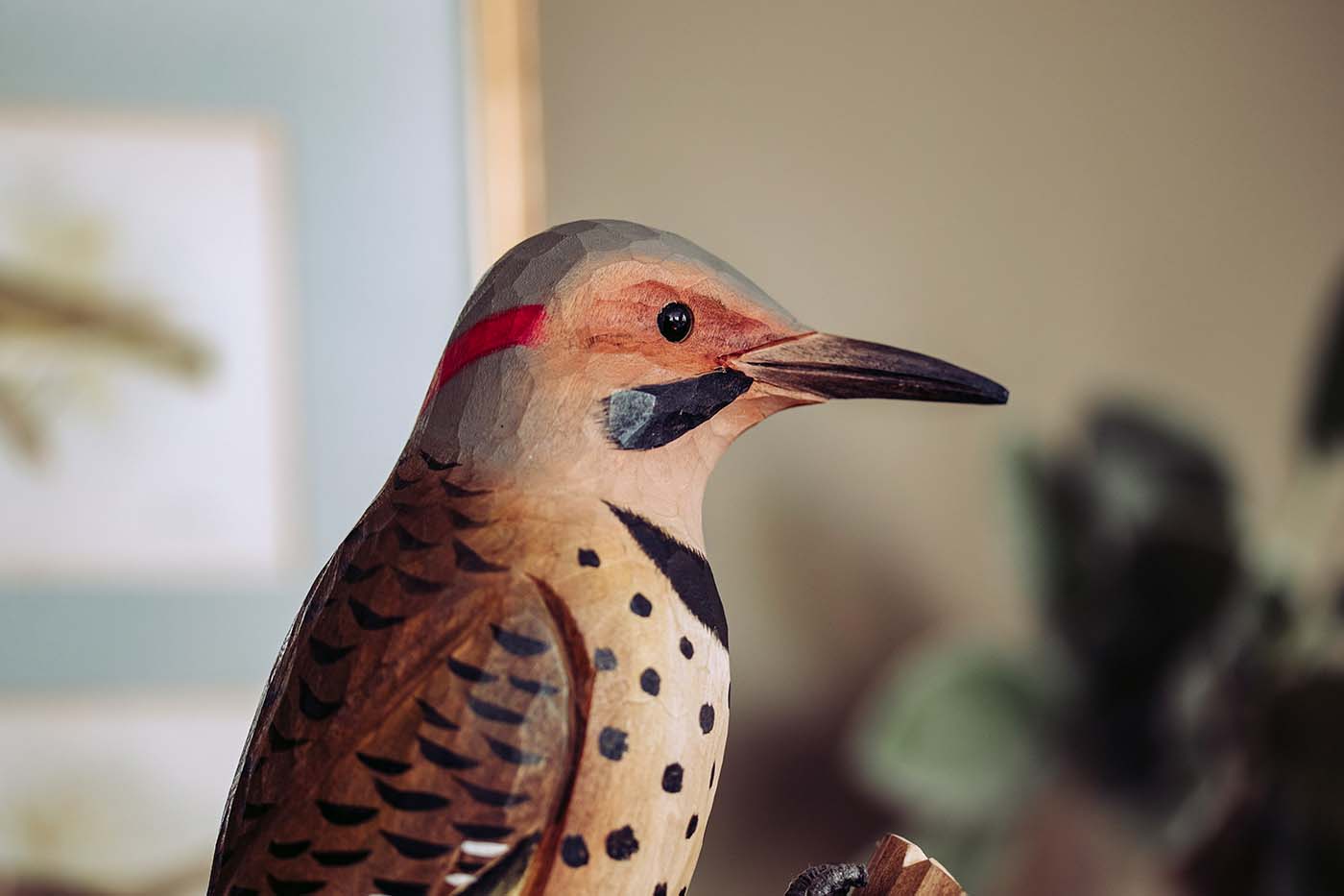 Goldspecht handgeschnitzter Deko-Vogel